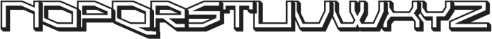 Gefalent Extrude Right otf (400) Font UPPERCASE