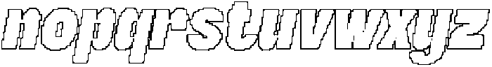 Gefarin Pixel Outline otf (400) Font LOWERCASE