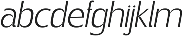 Gegant Light Italic otf (300) Font LOWERCASE