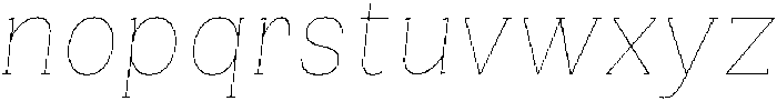 Gegisa Thin Condensed Slant otf (100) Font LOWERCASE