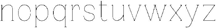 Gegisa Thin Condensed otf (100) Font LOWERCASE
