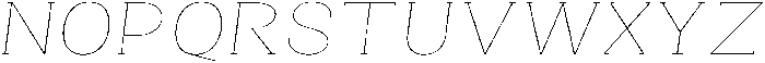 Gegisa Thin Expanded Slant otf (100) Font UPPERCASE