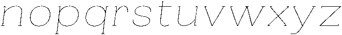 Gegisa Thin Expanded Slant otf (100) Font LOWERCASE