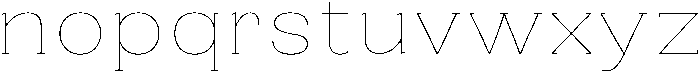 Gegisa Thin Expanded otf (100) Font LOWERCASE