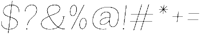 Gegisa Thin Slant otf (100) Font OTHER CHARS