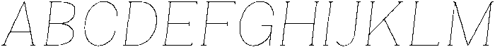 Gegisa Thin Slant otf (100) Font UPPERCASE