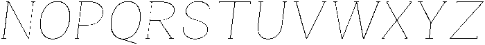 Gegisa Thin Slant otf (100) Font UPPERCASE