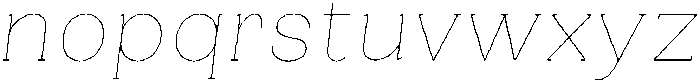 Gegisa Thin Slant otf (100) Font LOWERCASE