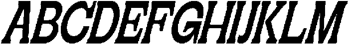 Geiflano Ultra Condensed Slanted otf (900) Font UPPERCASE