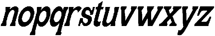 Geiflano Ultra Condensed Slanted otf (900) Font LOWERCASE