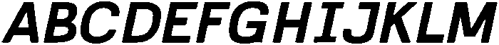 Gelato Typewriter Bold Italic otf (700) Font UPPERCASE