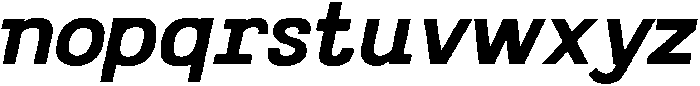 Gelato Typewriter Bold Italic otf (700) Font LOWERCASE