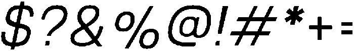 Gelato Typewriter ExtraLight Italic otf (200) Font OTHER CHARS
