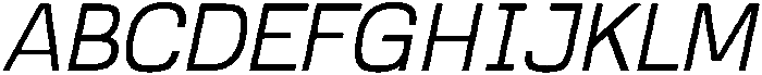 Gelato Typewriter ExtraLight Italic otf (200) Font UPPERCASE