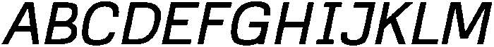 Gelato Typewriter Regular Italic otf (400) Font UPPERCASE