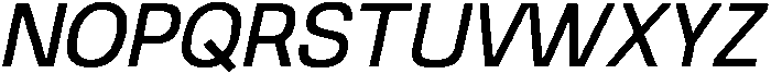 Gelato Typewriter Regular Italic otf (400) Font UPPERCASE