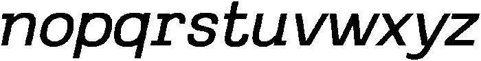 Gelato Typewriter Regular Italic otf (400) Font LOWERCASE
