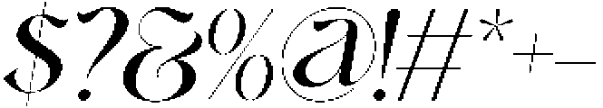 Gelgira Italic otf (400) Font OTHER CHARS