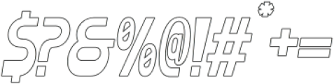 Gelico-Condensed Oblique Outline otf (400) Font OTHER CHARS