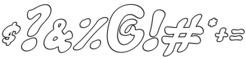Gemini Cows Outline Italic otf (400) Font OTHER CHARS