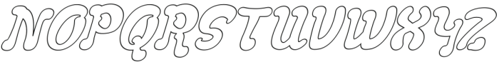 Gemini Cows Outline Italic otf (400) Font UPPERCASE