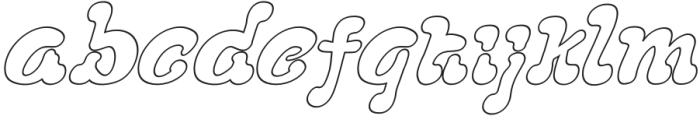 Gemini Cows Outline Italic otf (400) Font LOWERCASE