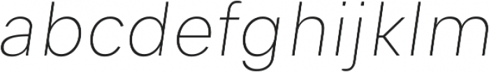 Genera ExtraLight Oblique ttf (200) Font LOWERCASE