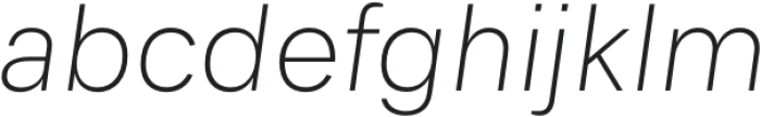 Genera Grotesk Extra Light Italic otf (200) Font LOWERCASE