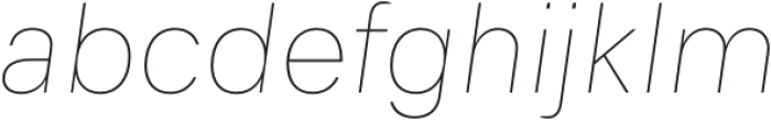 Genera Grotesk Thin Italic otf (100) Font LOWERCASE