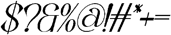 Generating Metaphors Italic otf (400) Font OTHER CHARS