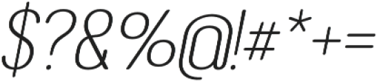 Genesa Light Italic otf (300) Font OTHER CHARS