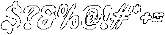 Genida Pixel Outline otf (400) Font OTHER CHARS