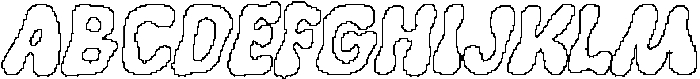 Genida Pixel Outline otf (400) Font UPPERCASE