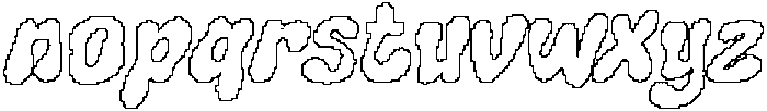 Genida Pixel Outline otf (400) Font LOWERCASE