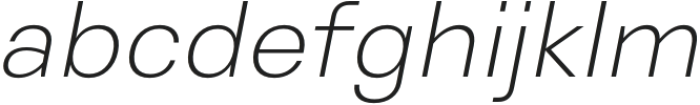Genora Sans Extra Light Italic otf (200) Font LOWERCASE