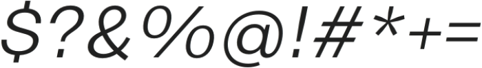 Genora Sans Light Italic otf (300) Font OTHER CHARS