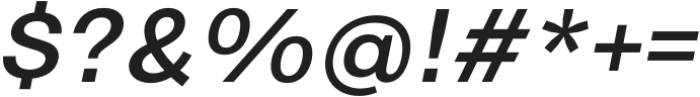 Genora Sans Medium Italic otf (500) Font OTHER CHARS