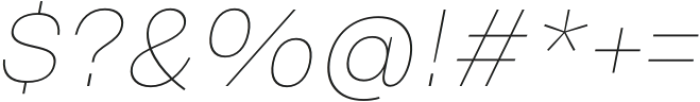 Genora Sans Thin Italic otf (100) Font OTHER CHARS