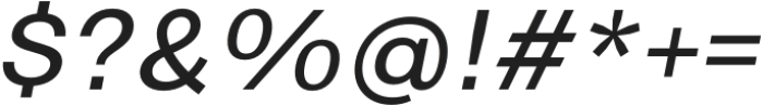 GenoraSans-Italic otf (400) Font OTHER CHARS