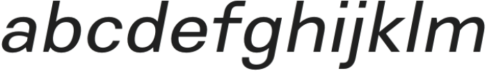 GenoraSans-Italic otf (400) Font LOWERCASE
