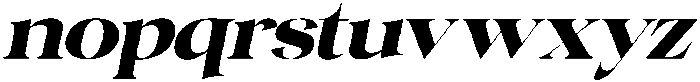 Gentara Extra Bold Slanted otf (700) Font LOWERCASE