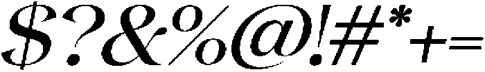 Gentara Slanted otf (400) Font OTHER CHARS
