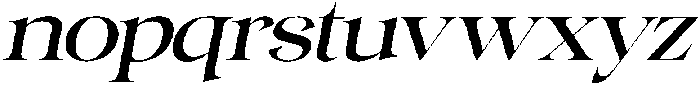 Gentara Slanted otf (400) Font LOWERCASE