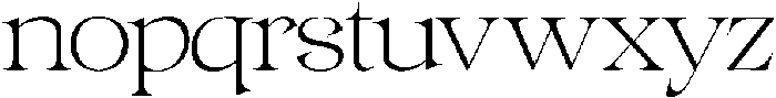 Gentara Thin otf (100) Font LOWERCASE