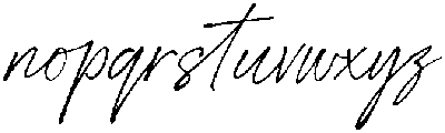 Gentle Signature Regular otf (400) Font LOWERCASE