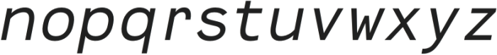 Genus Medium Italic otf (500) Font LOWERCASE