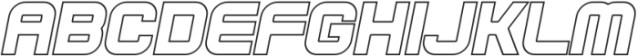 Geof Outline Slanted otf (400) Font UPPERCASE