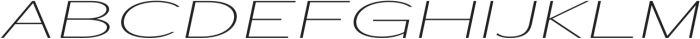 Geometra Sans Thin Expanded Slanted otf (100) Font UPPERCASE
