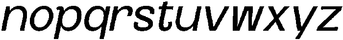Gerino Oblique otf (400) Font LOWERCASE