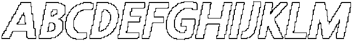 Gerline Pixel Outline otf (400) Font UPPERCASE